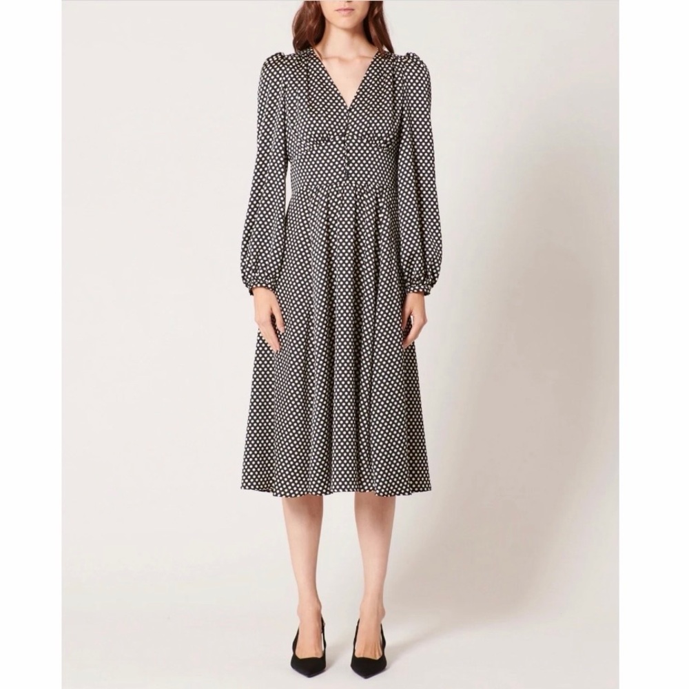 Zaps Paris Rafiti Polka Dot Midi Dress